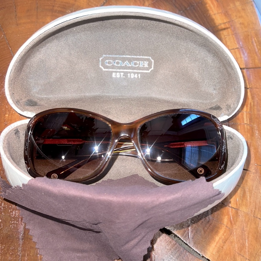 Unique Coach sunglasses with original box